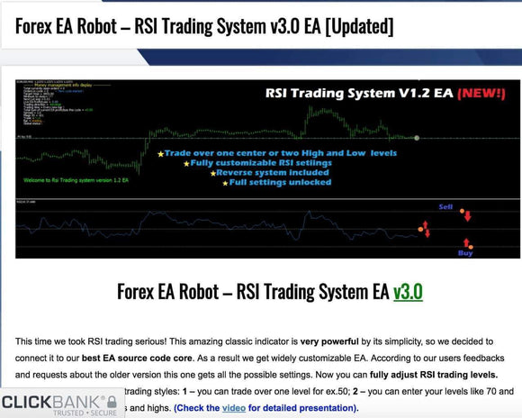 RSI Trading System & EA v3.0